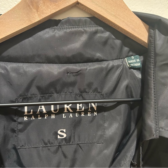 Lauren Ralph Lauren Black Packable Long Raincoat Trench Coat - Womens Size Small - Picture 3 of 8